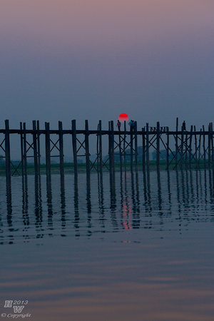 U Bein Bridge Sunrise Mandalay